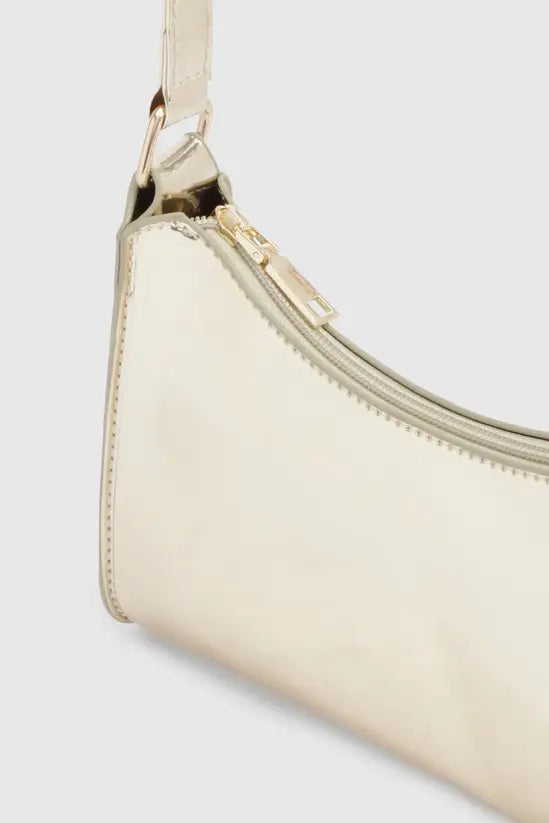 boohoo Metallic Mirrored Shoulder Bag