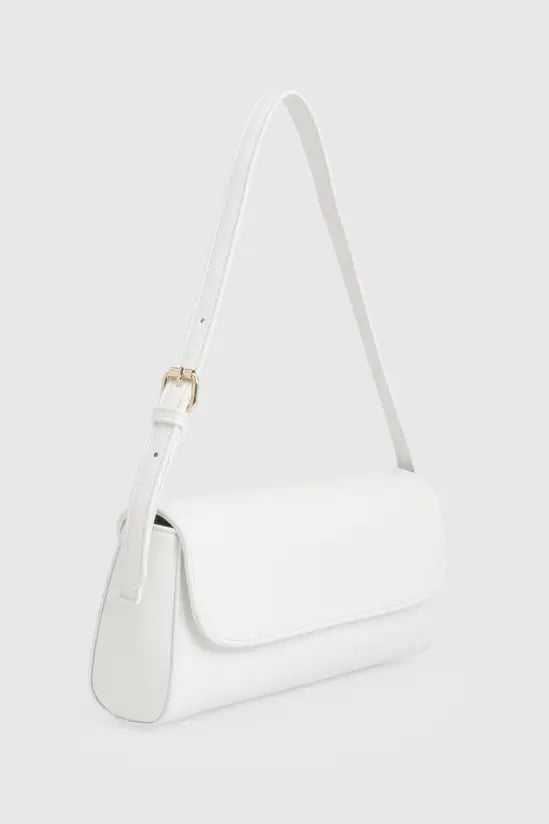 boohoo Structured Fold Over Baguette Shoulder Bag
